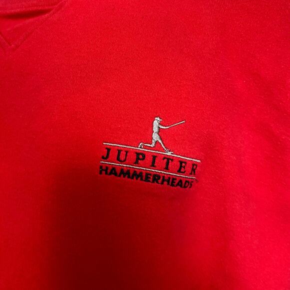 red Jupiter hammerheads baseball Crewneck sweatshirt XXL - Picture 4 of 4